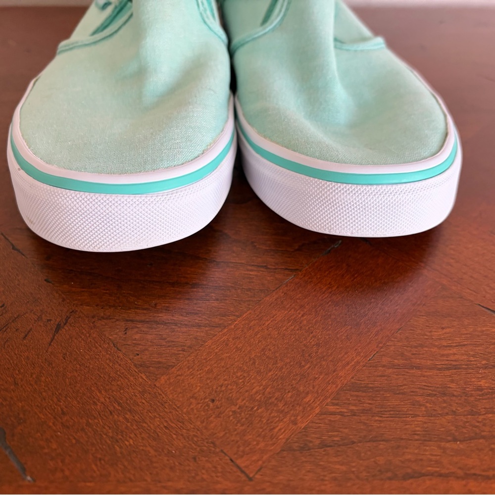 Mint Green Slip On VANS Women's Sneakers size 8 - Picture 10 of 16
